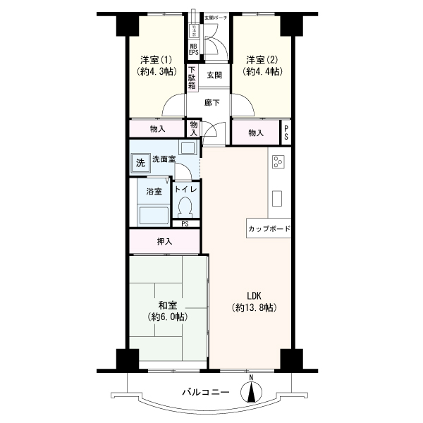 東京都の中古マンション: グリーンコーポ千寿1号棟