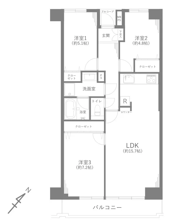東京都の中古マンション: ライオンズマンションみずほ台
