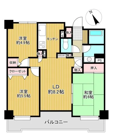 埼玉県の中古マンション: -三丁目不動産-　行田西口ローヤルコーポ302号室