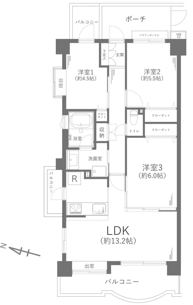 神奈川県の中古マンション: クリオ湘南長沢参番館A棟